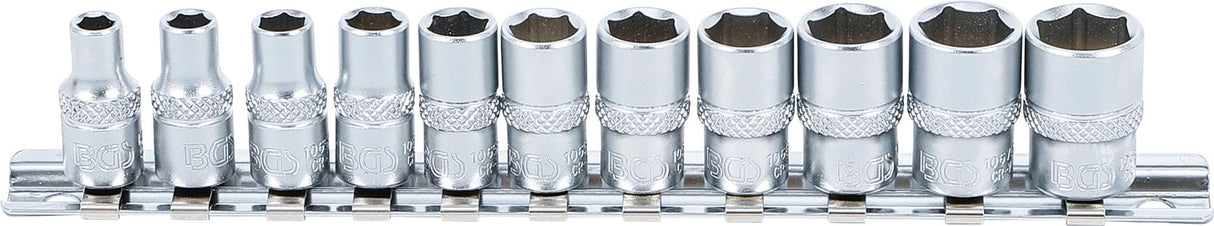 SOCKET SET, HEXAGON | 6.3 MM (1/4") DRIVE | INCH SIZES | 11 PCS. (2433)