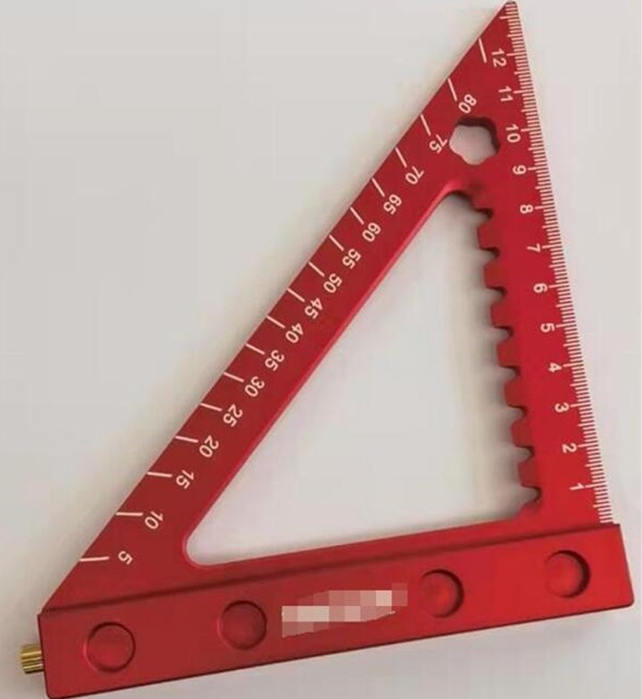 ALUMINUM SQUARE / WOODWORKING TRIANGLE RULER | 90 | WITH BASE (RS90A)