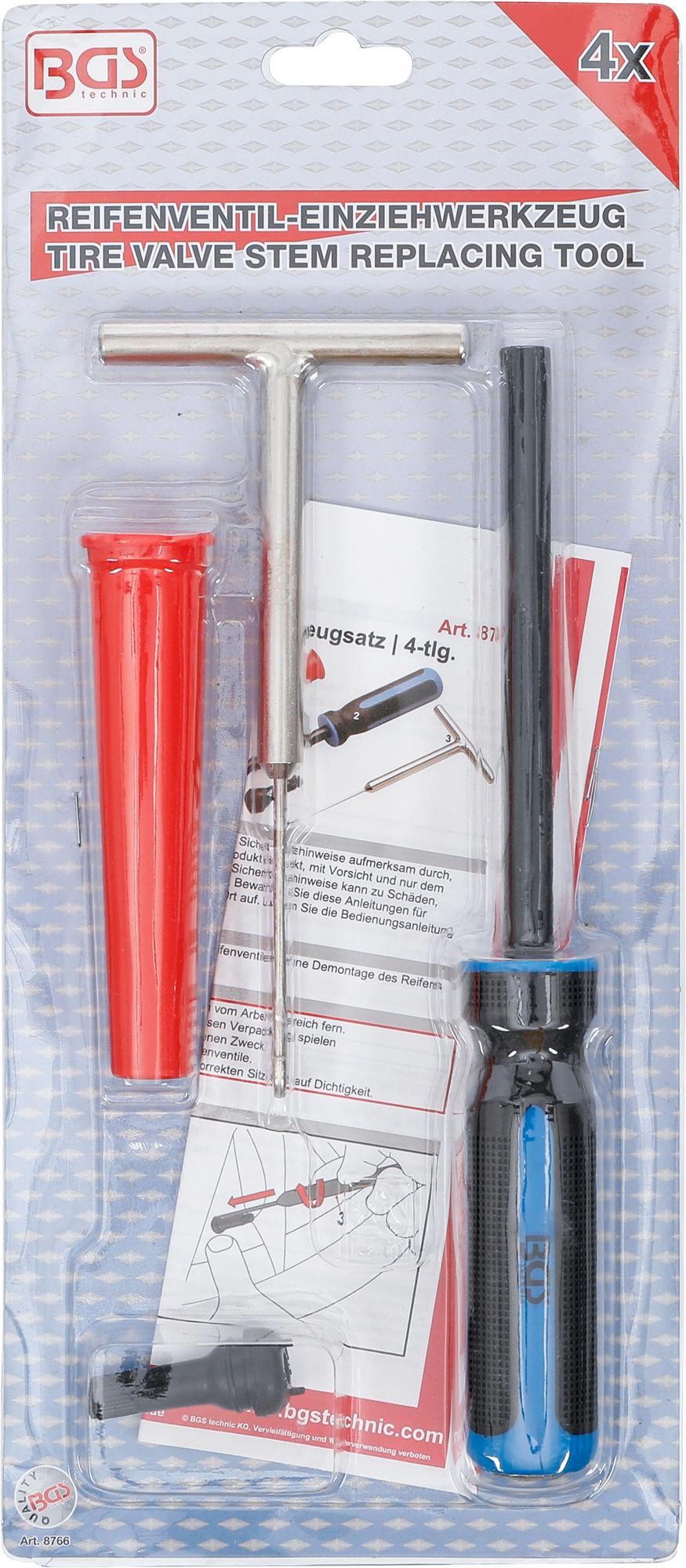 TIRE VALVE INSERTING TOOL SET | 4 PCS. (8766)