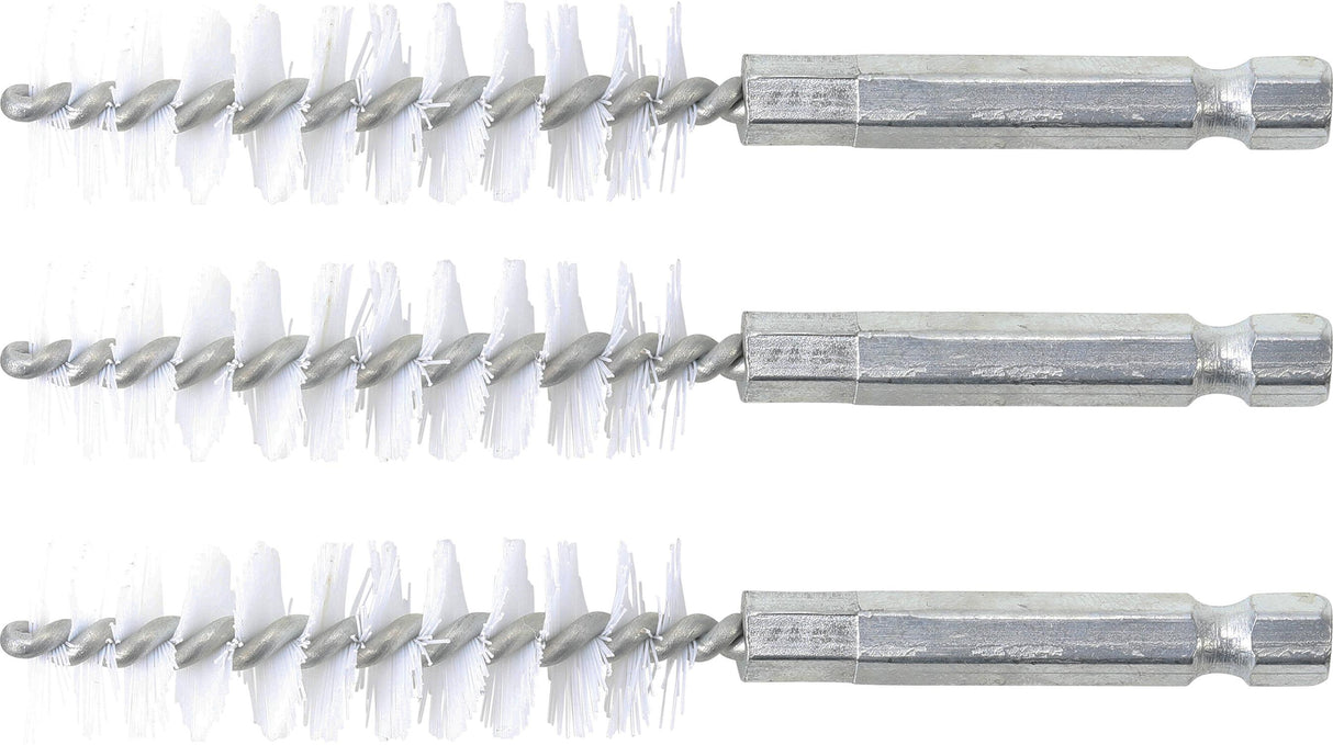 NYLON BRUSH | 15 MM | 6.3 MM (1/4") DRIVE | 3 PCS. (3078-15-N)