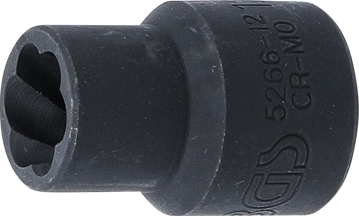 TWIST SOCKET (SPIRAL PROFILE) / SCREW EXTRACTOR | 12.5 MM (1/2") DRIVE | 12 MM (5266-12)