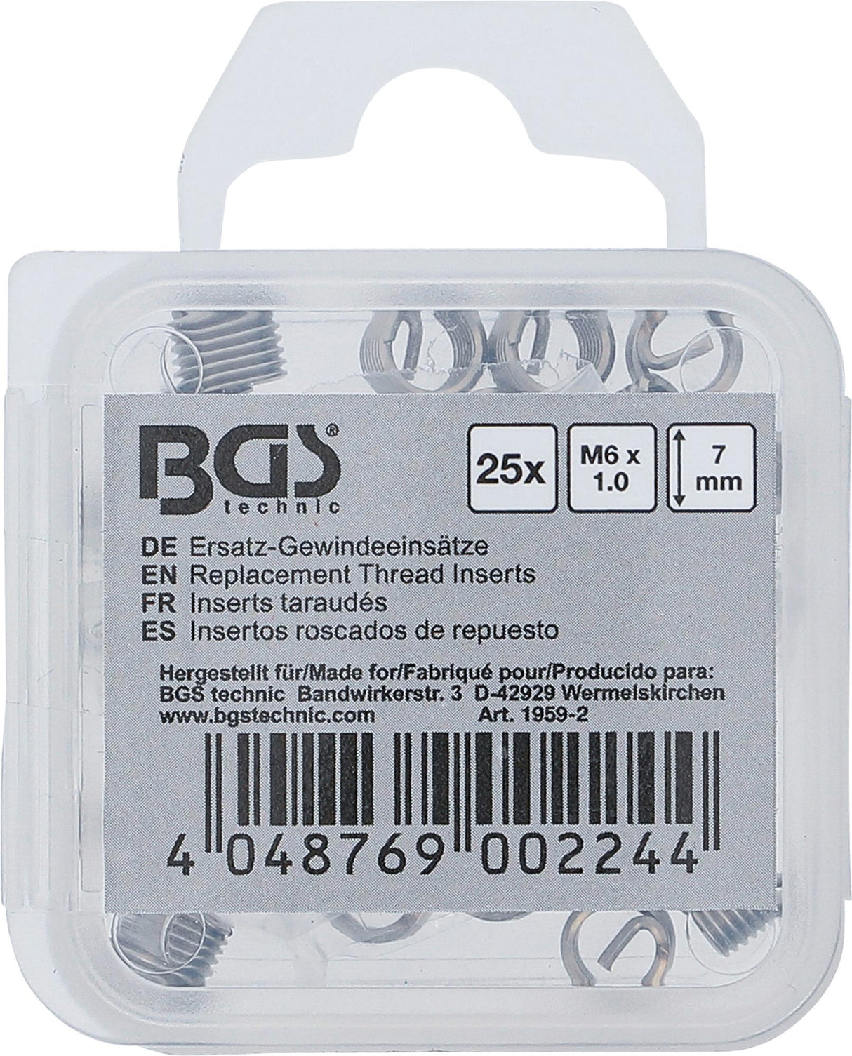 REPLACEMENT THREAD INSERTS | M6 X 1.0 | 25 PCS. (1959-2)