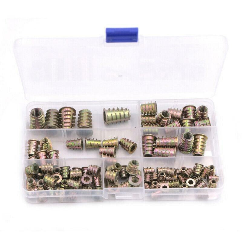 STEEL THREADED INSERTS FOR WOODEN FURNITURE | 100 PCS. (TS100K)