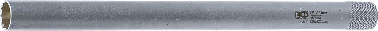 SPARK PLUG SOCKET WITH MAGNET, EXTRA LONG | 10 MM (3/8") DRIVE | 14 MM (2447)