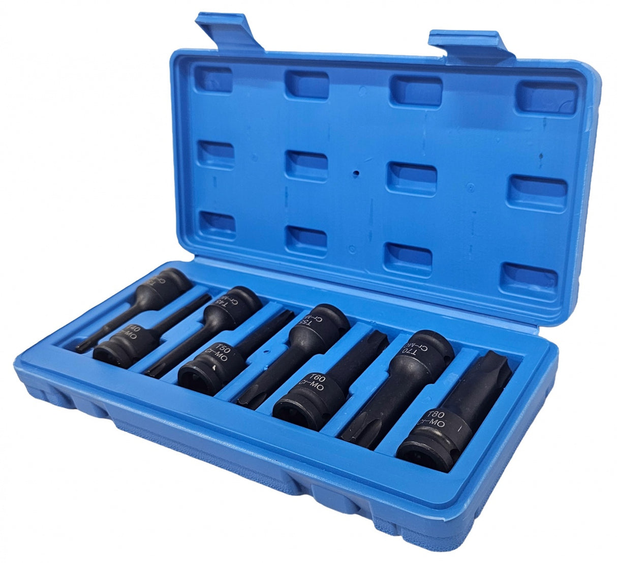 IMPACT BITS | 12.5 MM (1/2") | T-STAR (TORX) T30 - T80 | 8 PCS. (S1101)