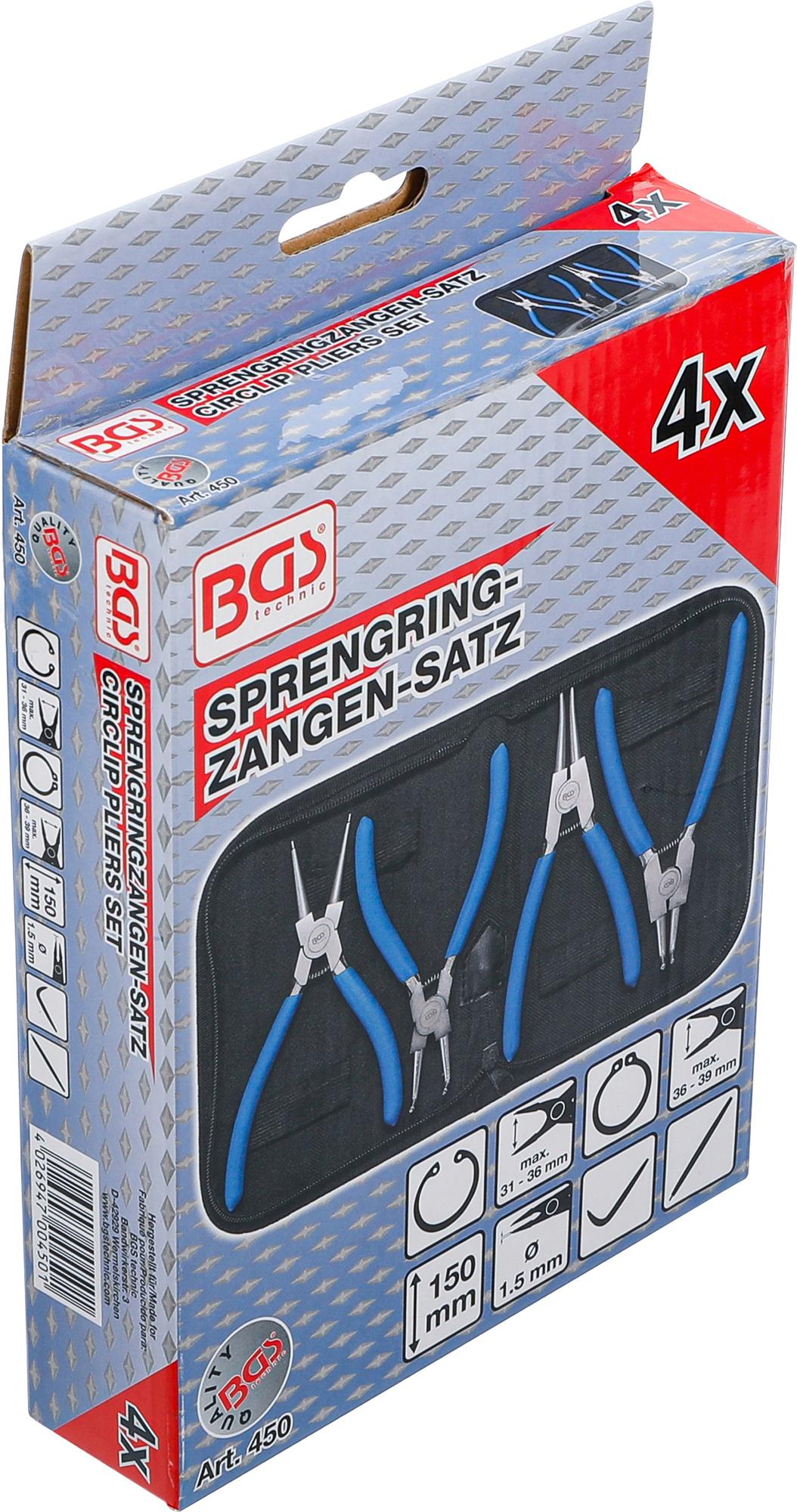 CIRCLIP PLIERS SET | 150 MM | 4 PCS. (450)