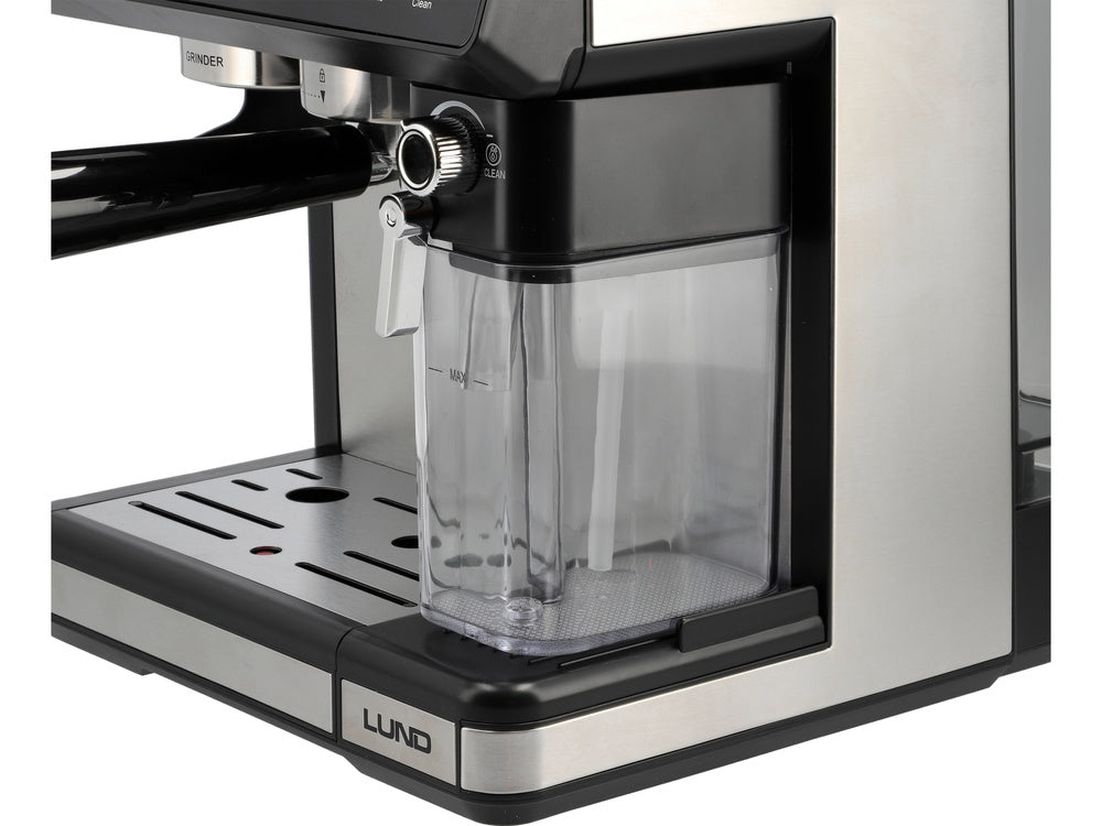 PRESSURE COFFEE MAKER WITH MILK FROTHER AND GRINDER 1350W (68501)