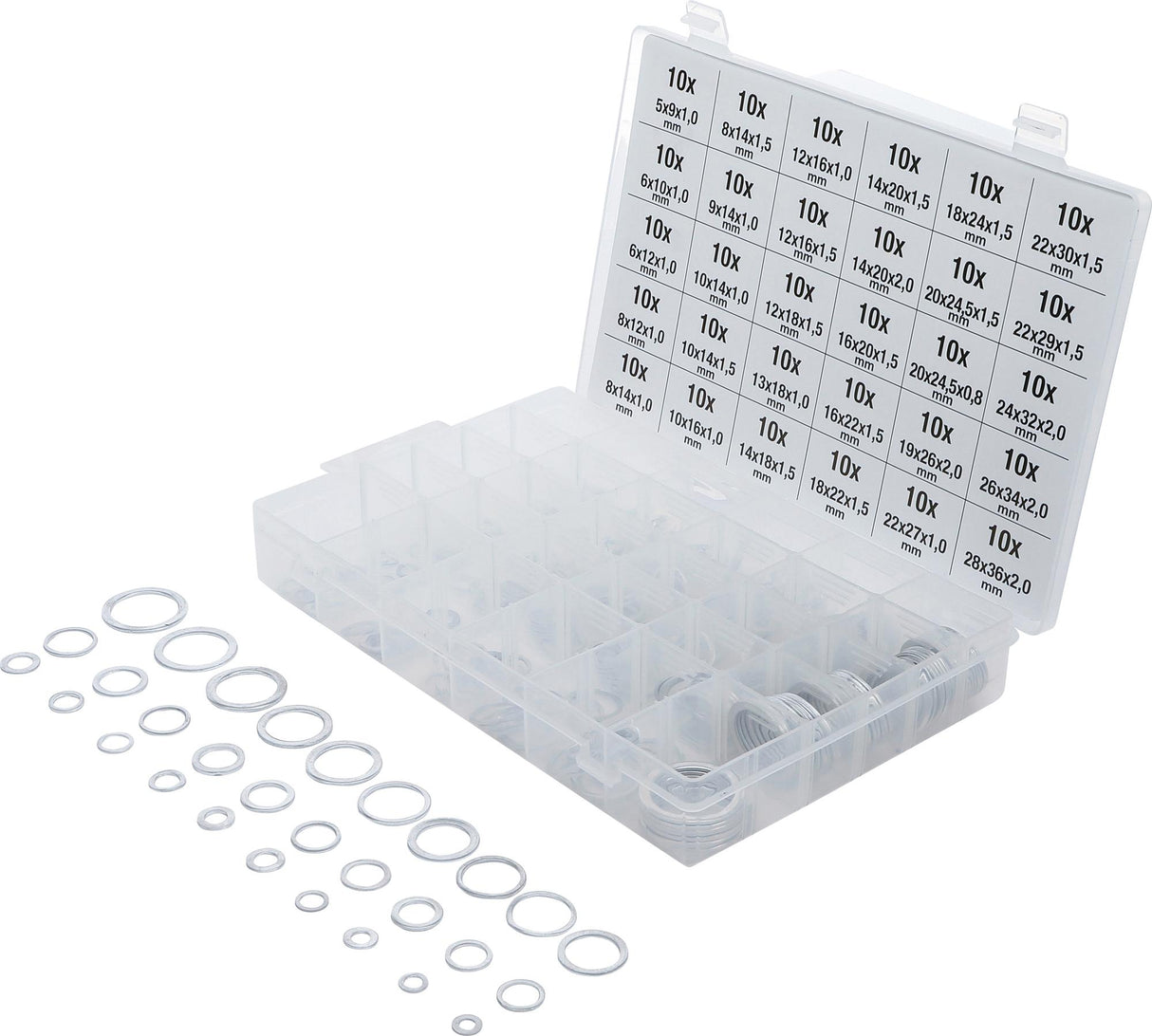 SEAL RING ASSORTMENT | ALUMINIUM | 300 PCS. (8143)