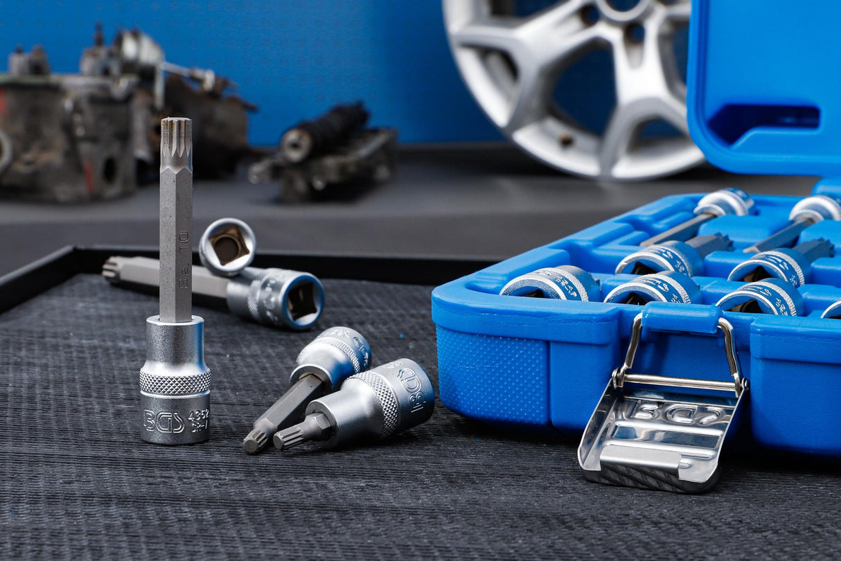 BIT SOCKET SET | 12.5 MM (1/2") DRIVE | SPLINE (FOR XZN) M4 - M16 | 26 PCS. (5180)