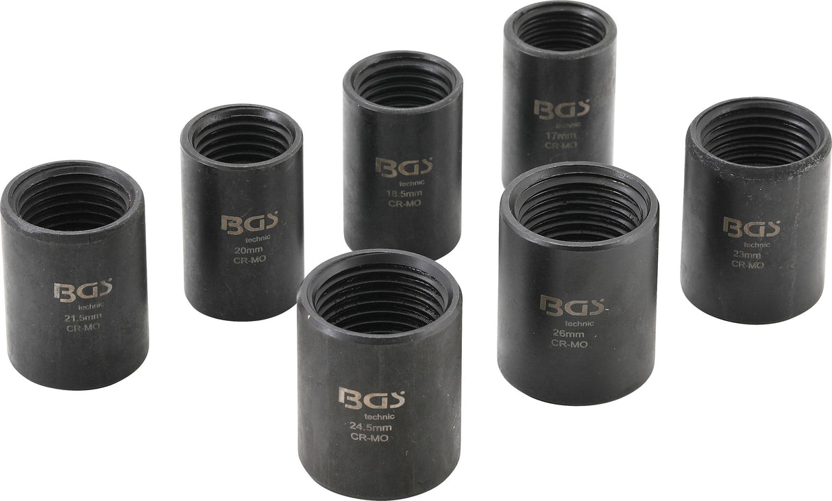 TWIST SOCKET SET (SPIRAL PROFILE) / SCREW EXTRACTOR | 12.5 MM (1/2") DRIVE | 17 - 26 MM | 7 PCS. (5291)