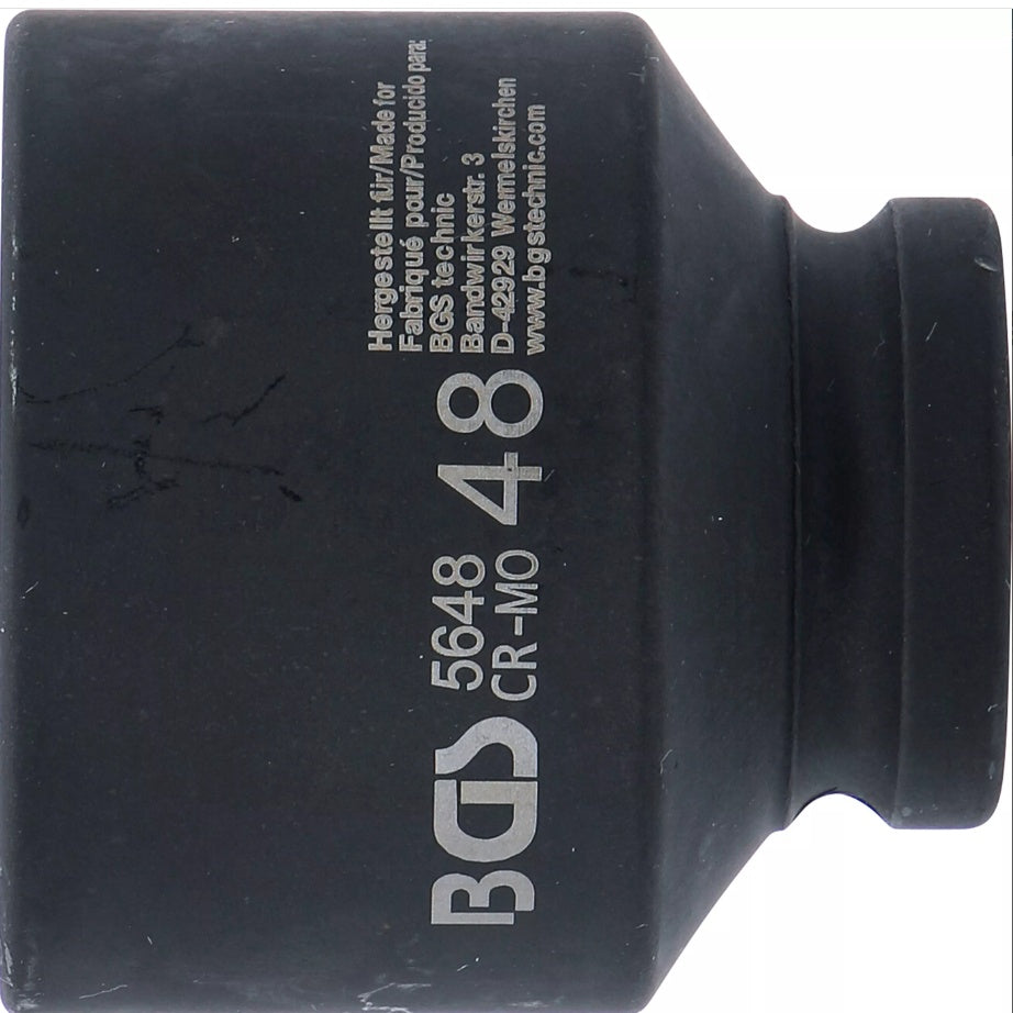 IMPACT SOCKET, HEXAGON | 20 MM (3/4") | 48 MM (5648)