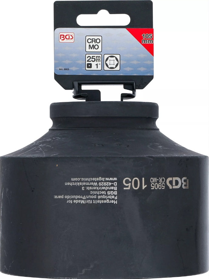 IMPACT SOCKET, HEXAGON | 25 MM (1") DRIVE | 105 MM (5905)