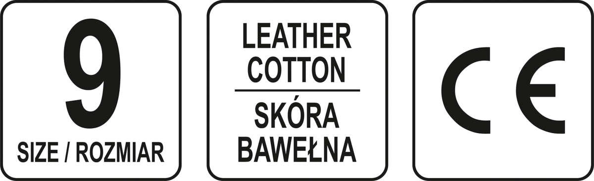 LEATHER ASSEMBLY GLOVES SIZE 9 BLACK (YT-746391)