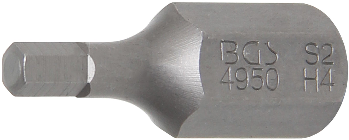 BIT | LENGTH 30 MM | 10 MM (3/8") DRIVE | INTERNAL HEXAGON 4 MM (4950)