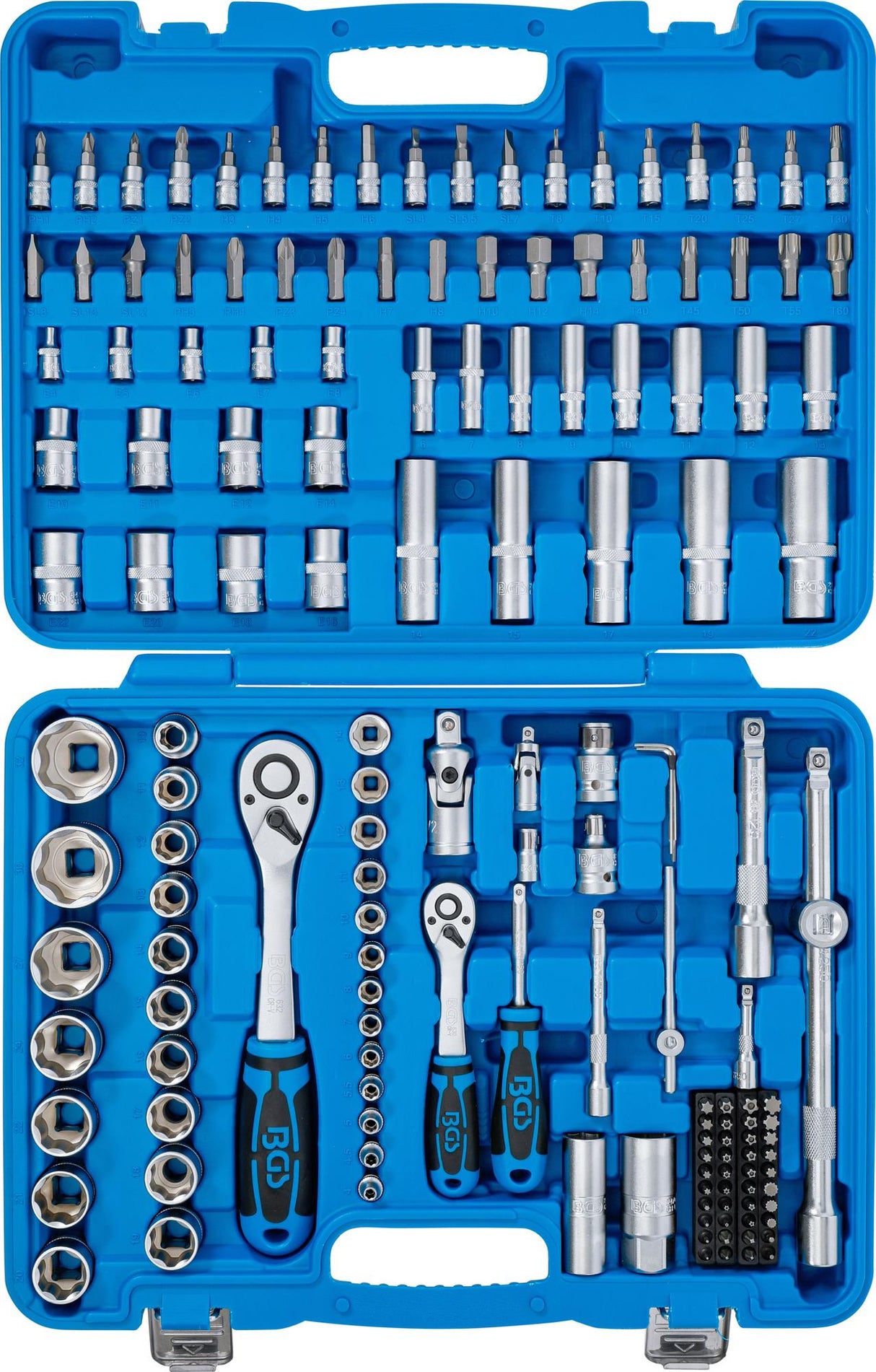 SOCKET SET | 6.3 MM (1/4") / 12.5 MM (1/2") DRIVE | 150 PCS. (74518)