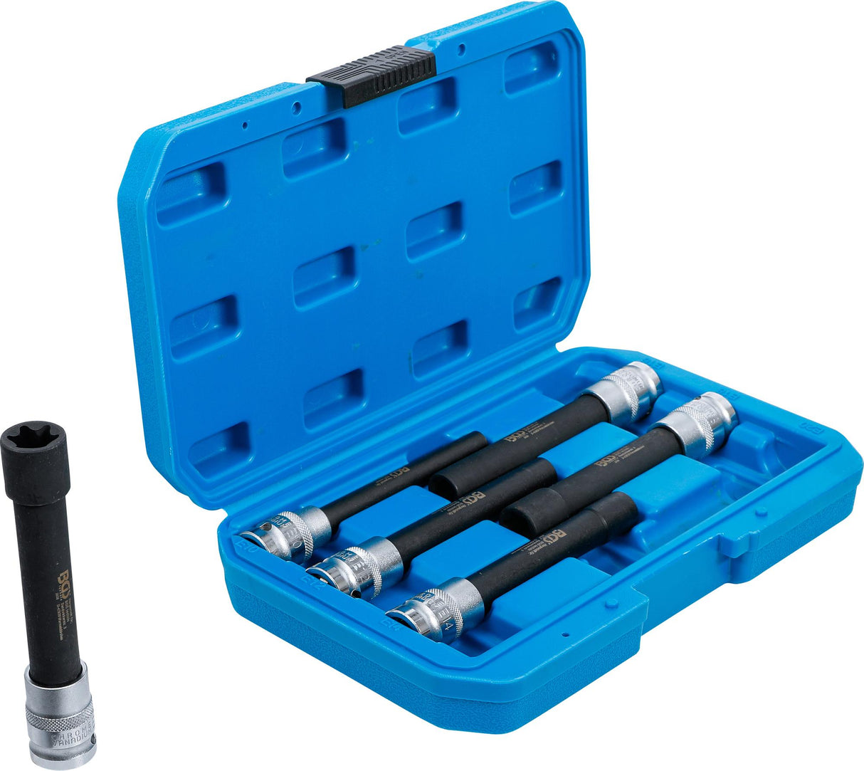 SOCKET SET, E-TYPE, EXTRA LONG | 12.5 MM (1/2") DRIVE | E10 - E20 | 6 PCS. (2028)