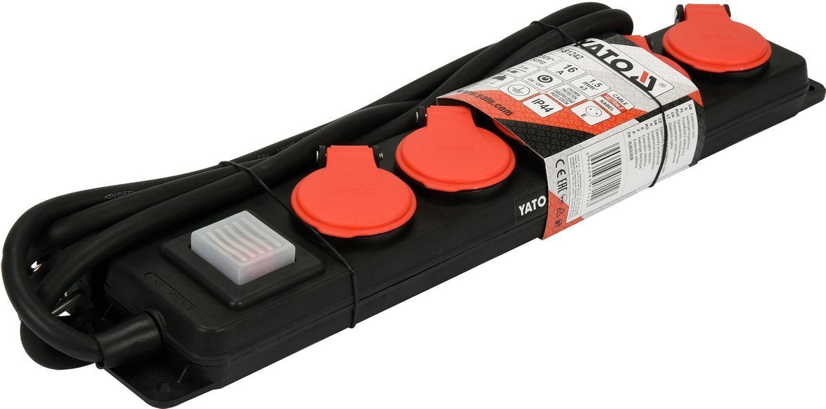 HD POWER STRIP IP 44 W. GROUND 5S 3M (YT-81242)