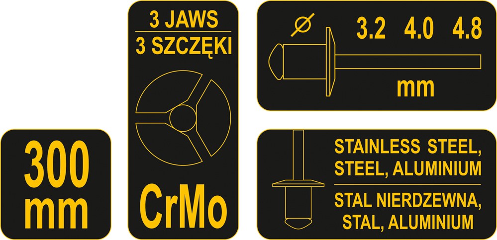 HAND RIVETING TOOL 3,2-4,8MM (70201)