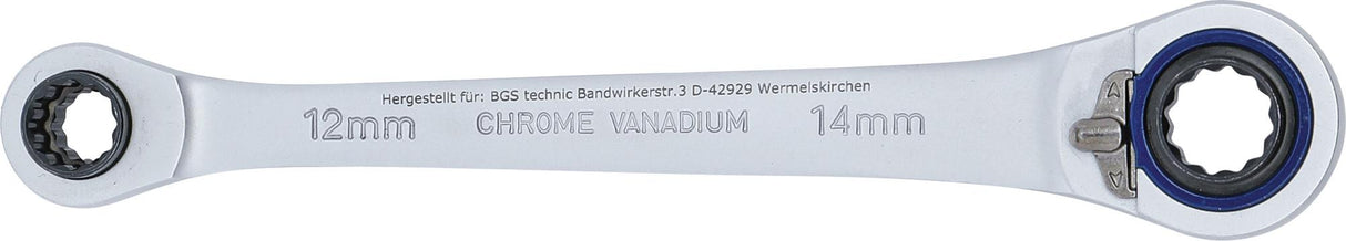 DOUBLE ENDED RATCHET WRENCH "4 IN 1" | 10 X 12, 14 X 17 MM (30818)
