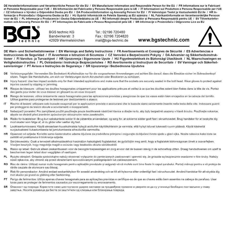 IMPACT SOCKET, HEXAGON | 25 MM (1") DRIVE | 110 MM (5910)