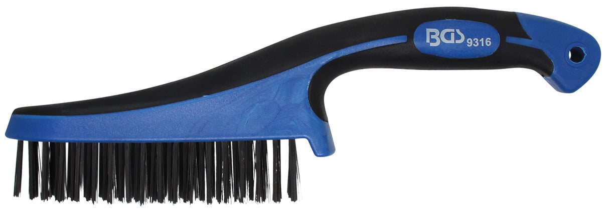 STEEL WIRE BRUSH WITH PLASTIC HANDLE | 282 MM (9316)
