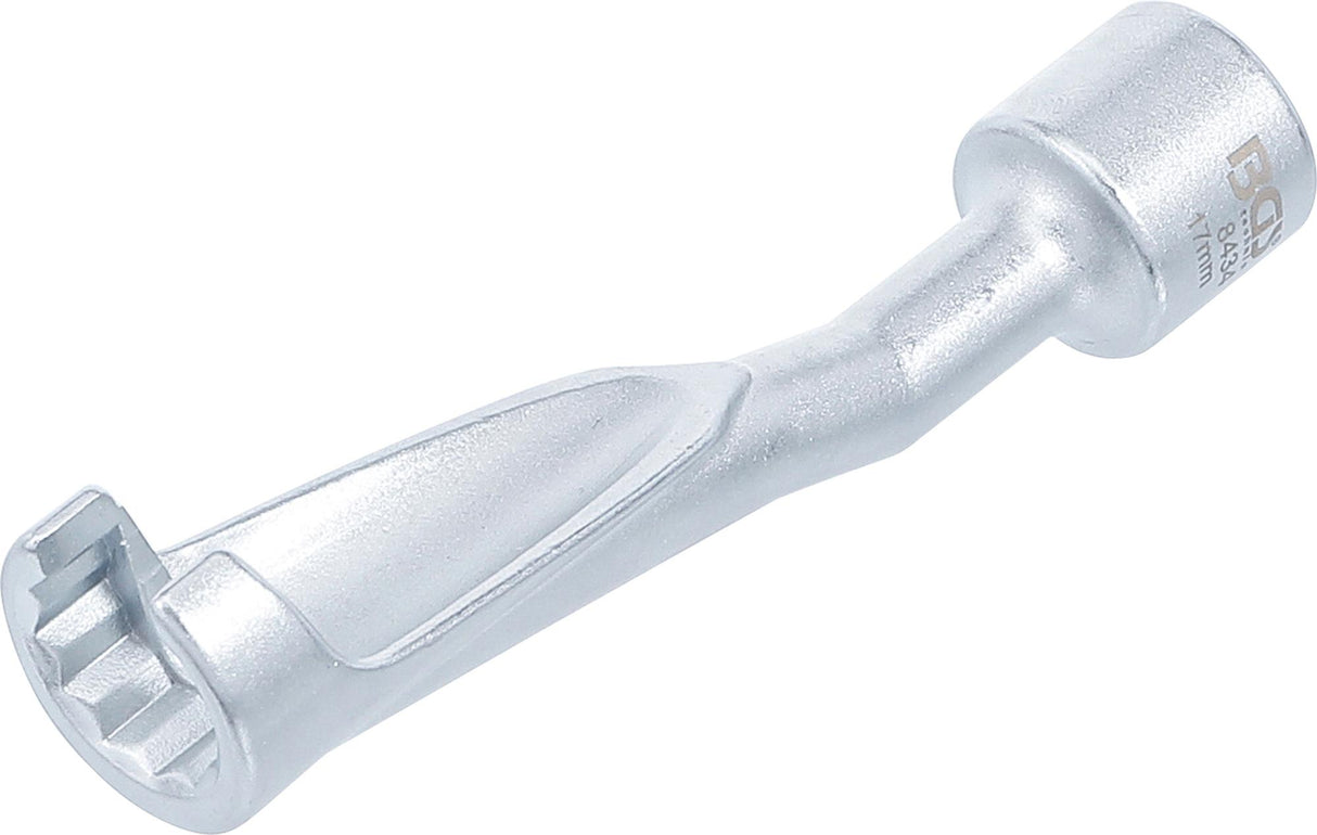 SPECIAL WRENCH FOR INJECTION LINES | FOR BMW, OPEL / VAUXHALL 2.5TD, MERCEDES-BENZ | 12,5 MM (1/2") DRIVE | 17 MM (8434)