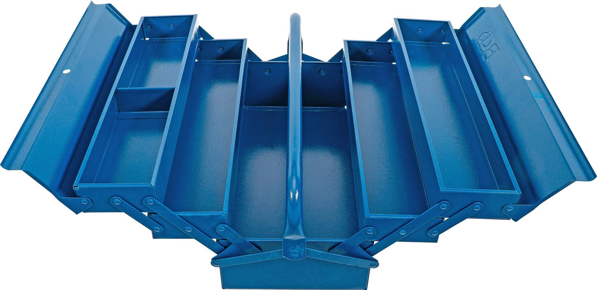 METAL TOOL BOX | EMPTY | 420 X 200 X 200 MM | 5 COMPARTMENTS (33000)