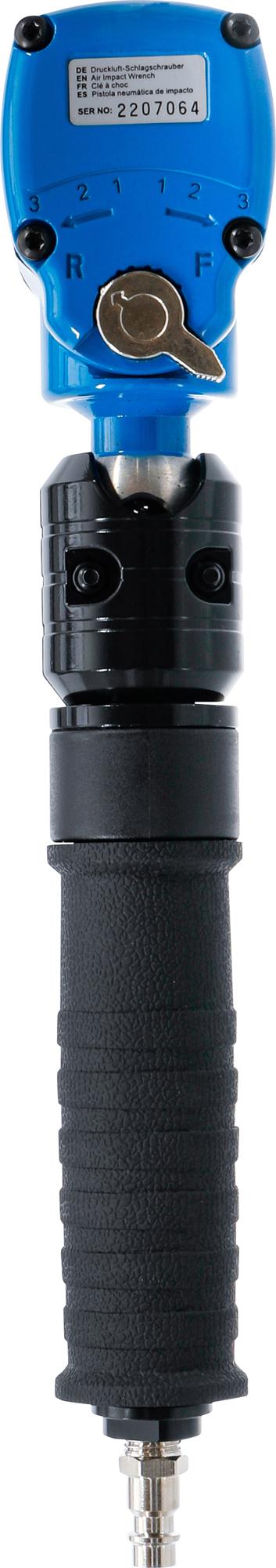 AIR IMPACT WRENCH | ANGLED | WITH ROTATABLE AND TILTABLE HEAD | 12.5 MM (1/2") | 650 NM (74232)