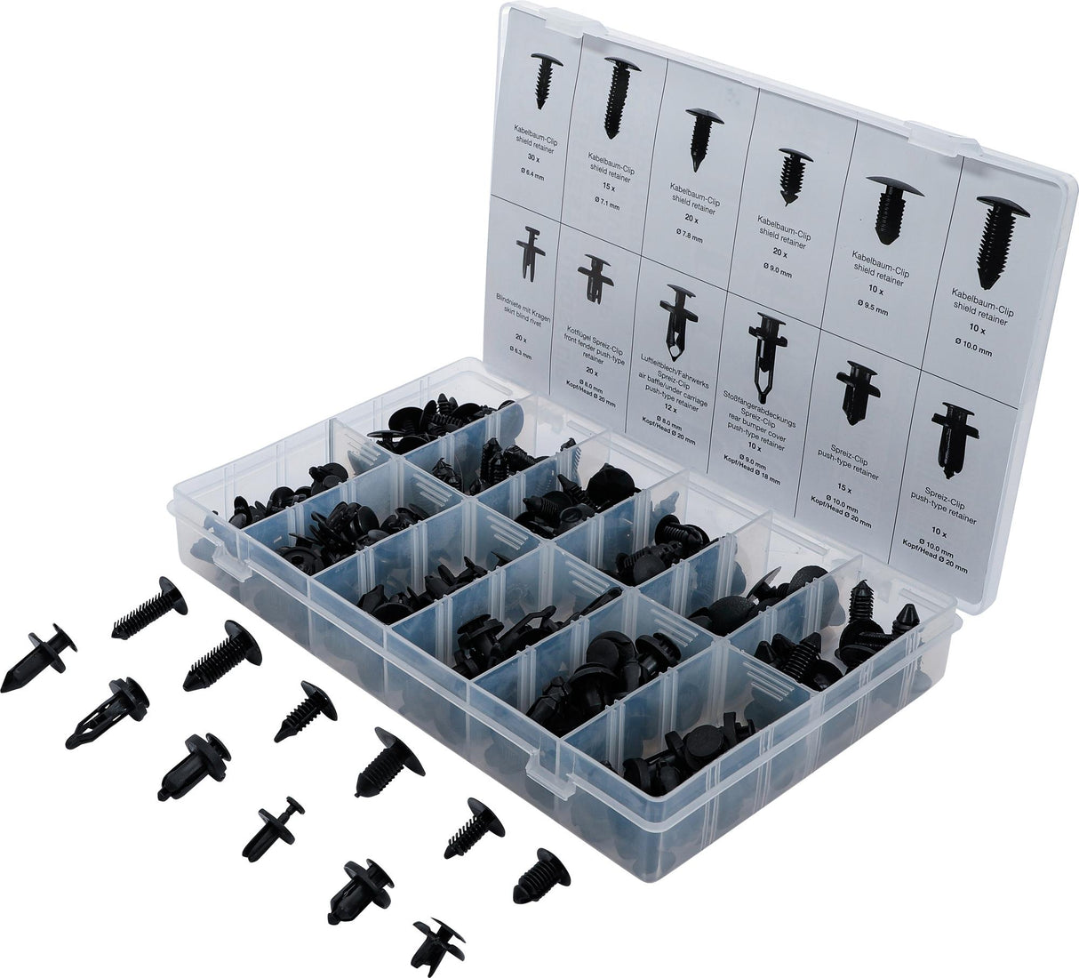 AUTOMOTIVE CLIP ASSORTMENT | UNIVERSAL | 192 PCS. (9780)