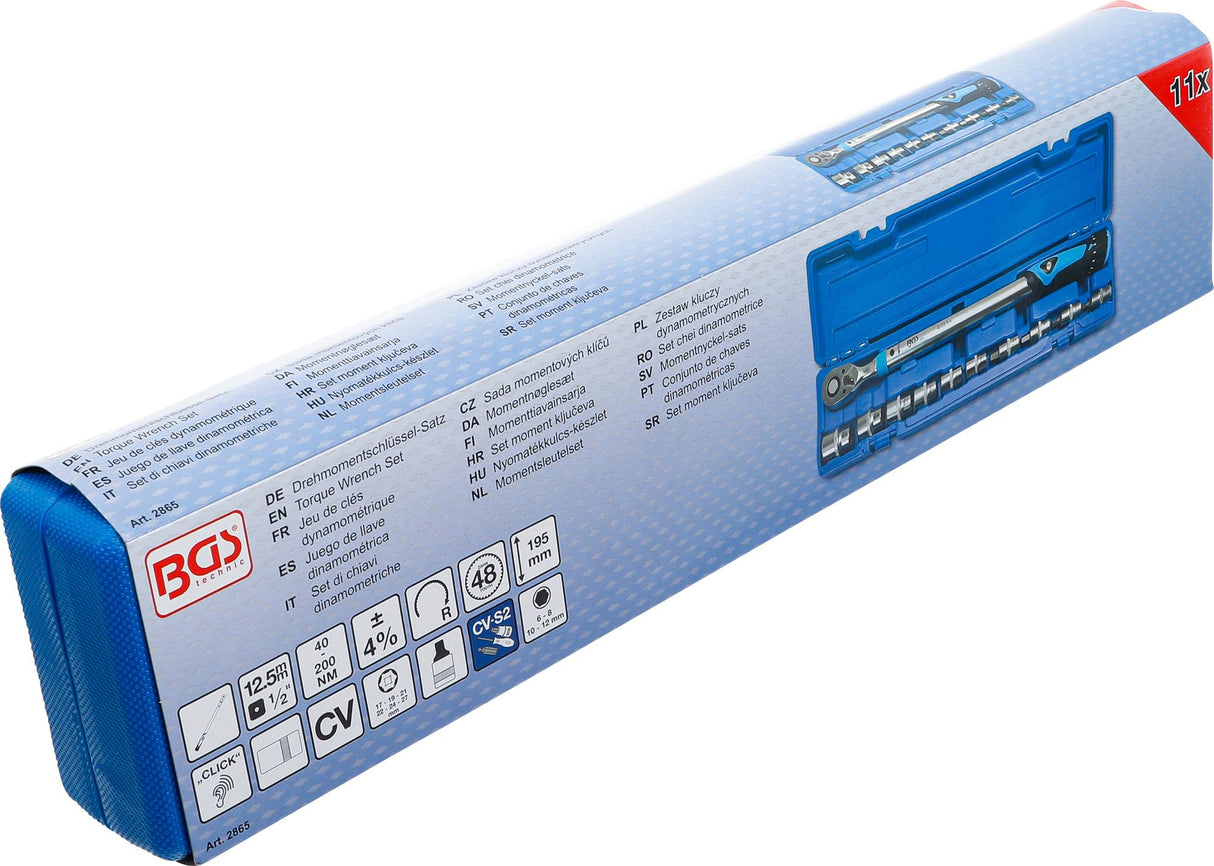 TORQUE WRENCH SET | 12.5 MM (1/2") | 40 - 200 NM | 11 PCS. (2865)