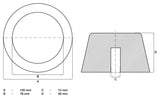 RUBBER PAD | FOR AUTO LIFTS | Ø 105 MM (7009)