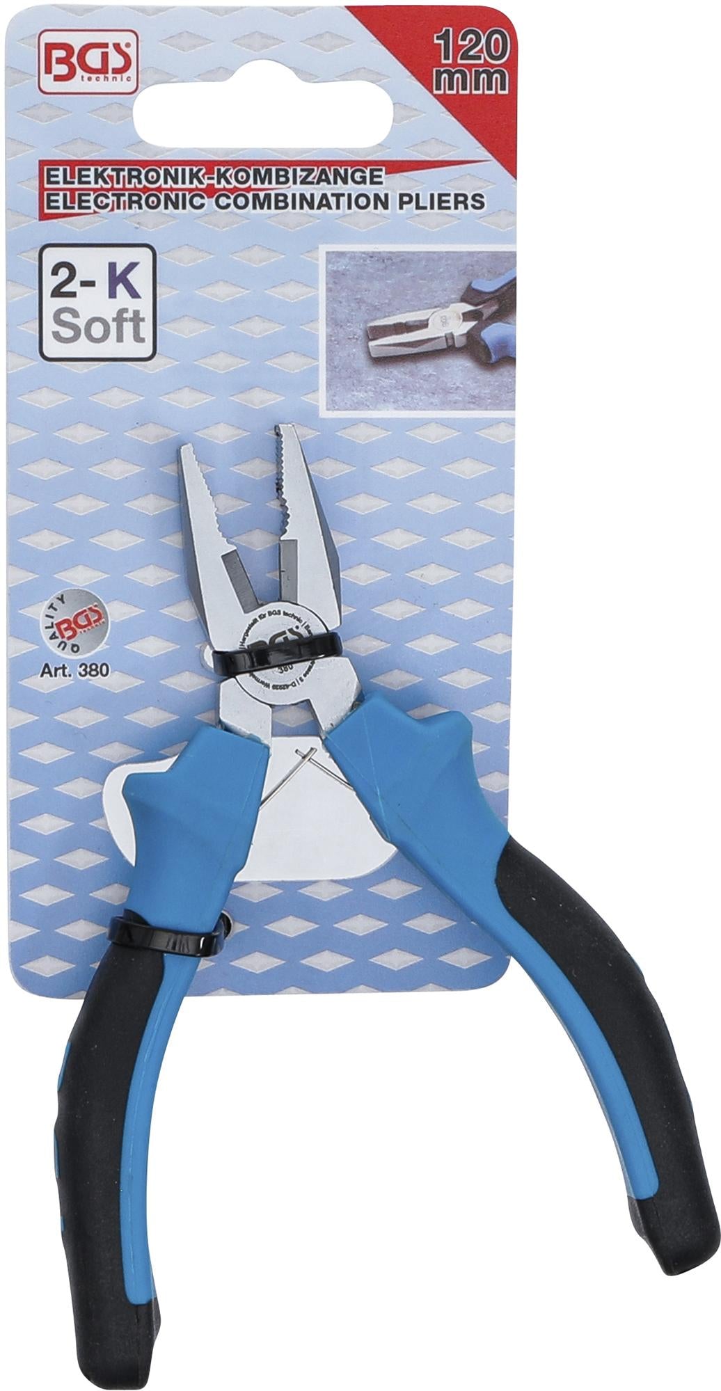 ELECTRONIC COMBINATION PLIERS | SPRING LOADED | 120 MM (380)