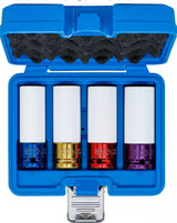 PROTECTIVE IMPACT SOCKET SET | 12.5 MM (1/2") DRIVE | 17 / 19 / 21 /22 MM | 4 PCS. (9847)