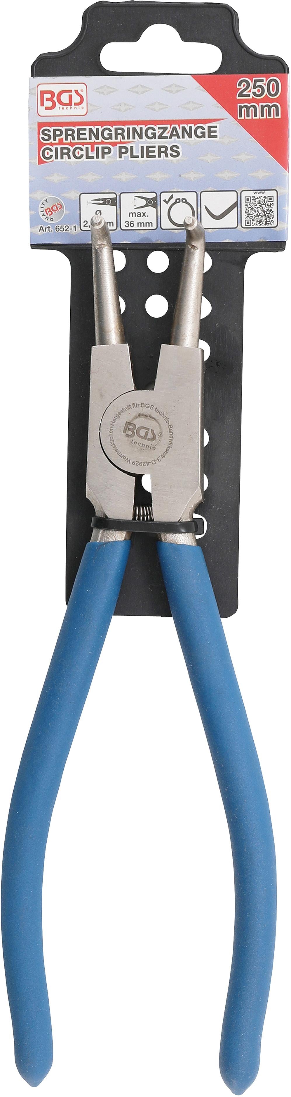 CIRCLIP PLIERS | ANGLED | FOR OUTSIDE CIRCLIPS | 250 MM (652-1)