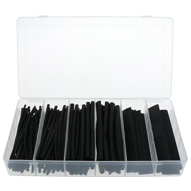 HEAT SHRINK TUBING ASSORTMENT | BLACK | 100 PCS. (SK01141)