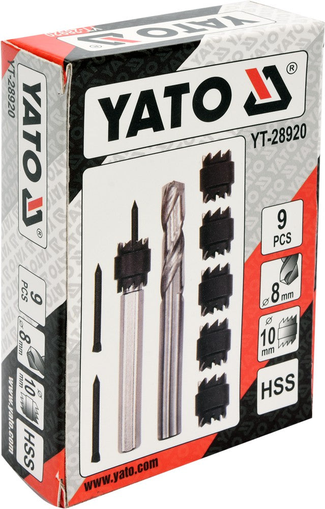 SPOT WELD CUTTER DRILL BIT SET 9 PCS (YT-28920)