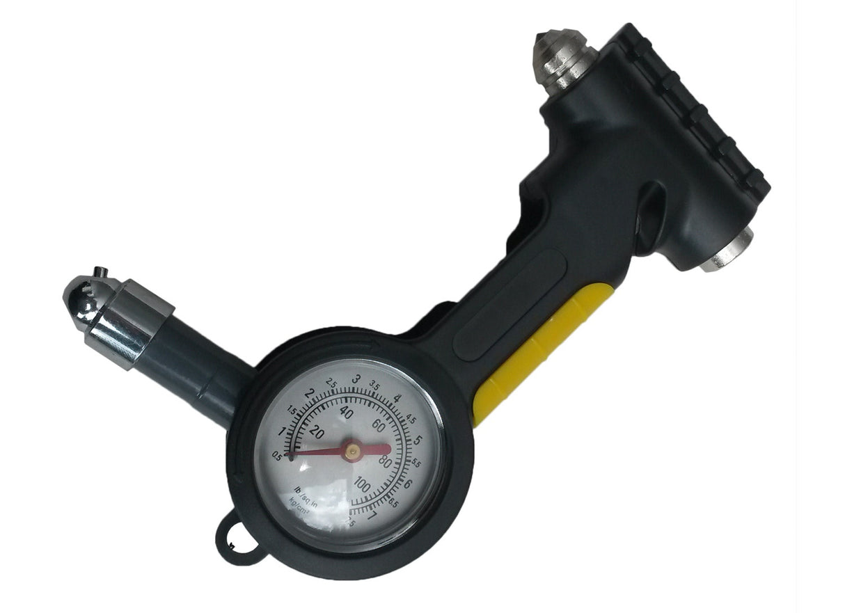 EMERGENCY HAMMER WITH SEAT BELT CUTTER FUNCTION AND PRESSURE GAUGE (DTG03)