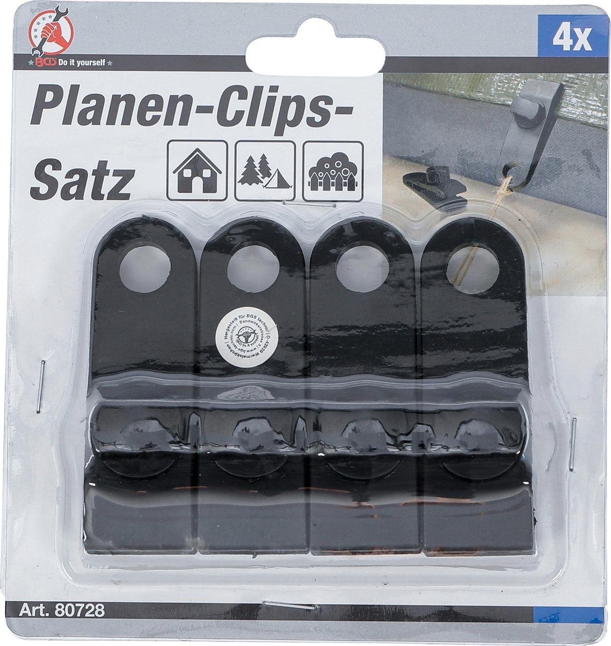 TARPAULIN CLIP SET | 4 PCS. (80728)