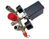 COMPRESSOR REGULATOR WITH PRESSURE SWITCH AND PRESSURE GAUGES | 230V (SK10681)