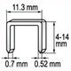 STAPLES 10MM. 0.7X11.2 1000PCS (YT-7053)