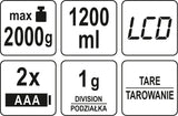 KITCHEN SCALE WITH JUG 1200ML (68364)