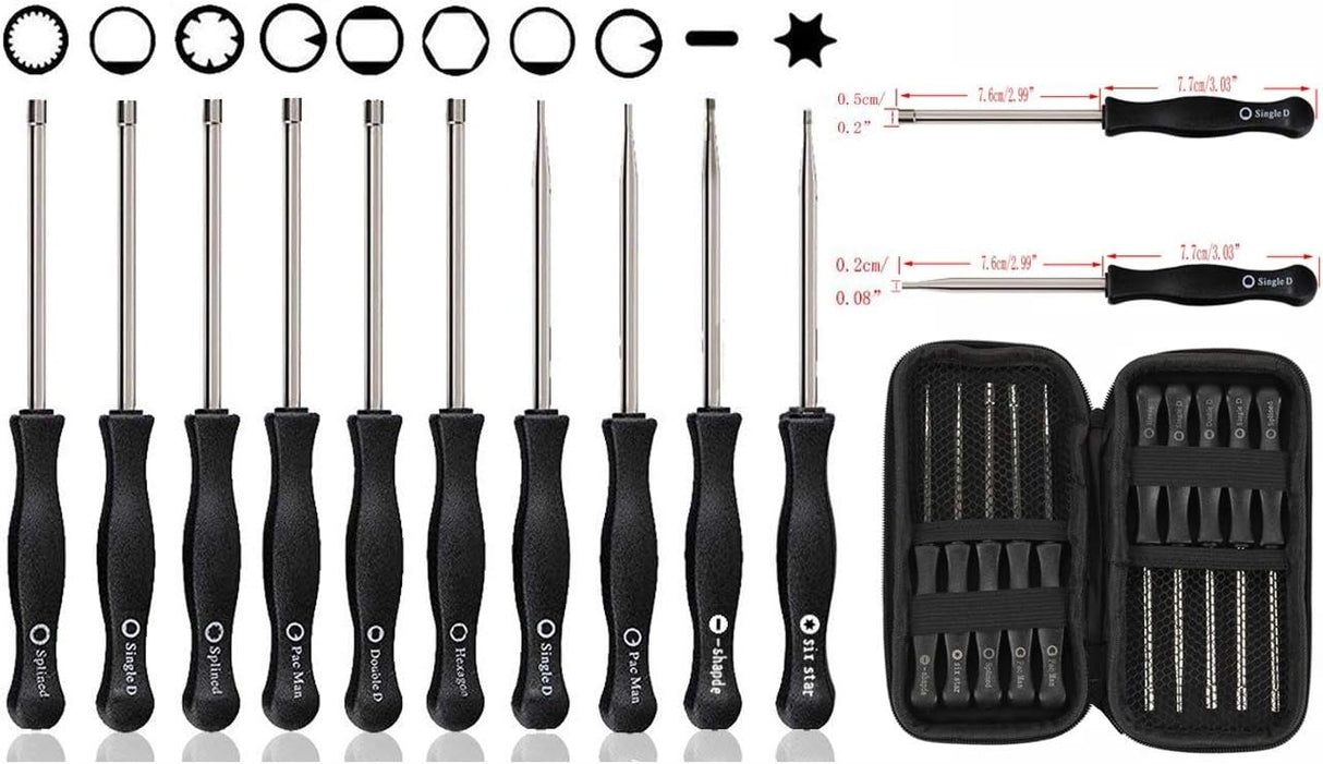 PRECISION SCREWDRIVER TOOL SET | FOR CARBURETOR ETC. | 10 PCS. (CAT10)