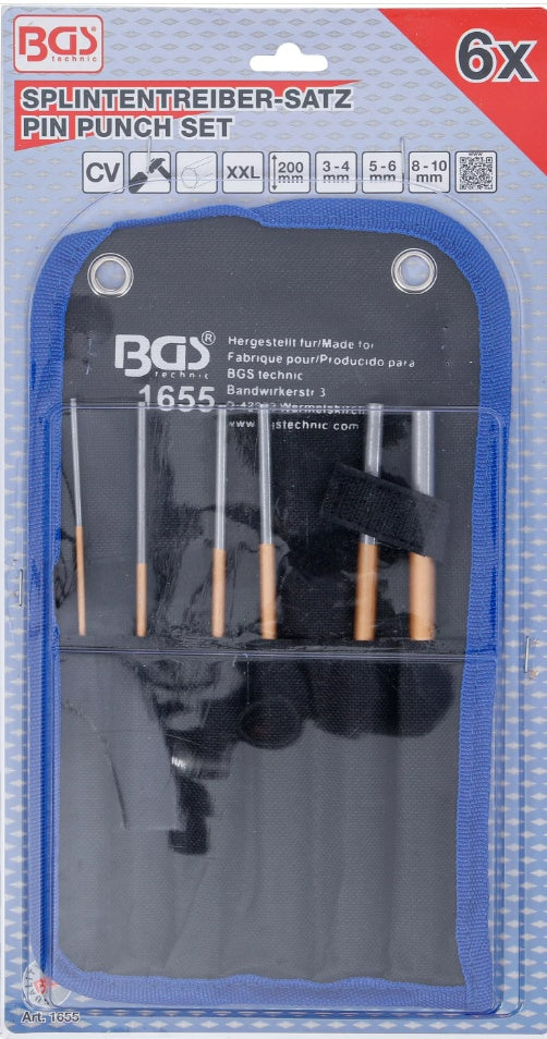PIN PUNCH SET | 200 MM | 3 - 10 MM | 6 PCS. (1655)