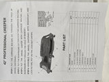 CREEPER WITH WHEELS | PROFI | 42" | 100% HDPE | WITH TOOL TRAY (PC42T)