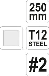 STEEL FILE 250MM #2 SQUARE (YT-6229)