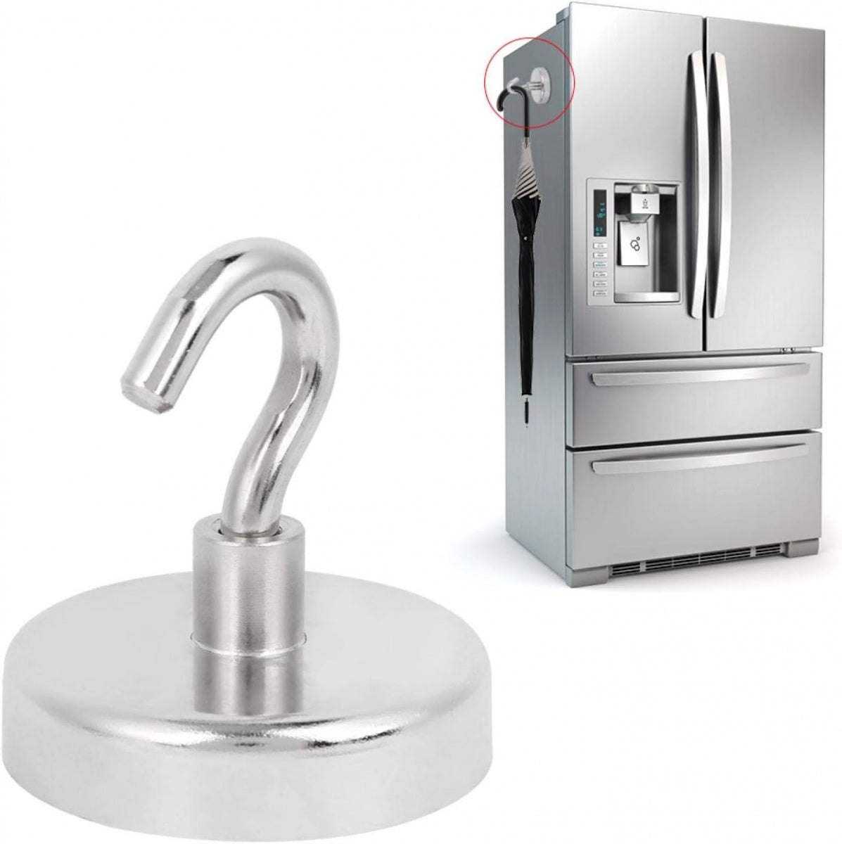 STRONG NEODYMIUM MAGNET | 51 MM UP TO 136 KG | MARKING, FISHING, HANGING, LIFTING, PICKING UP (NM2)