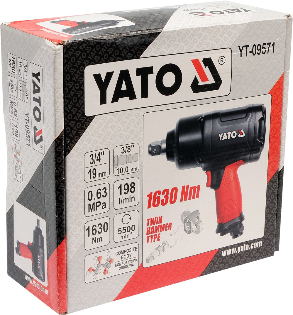 TWIN HAMMER IMPACT WRENCH 3/4" 1630NM (YT-09571)