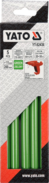 GLUE STICKS 11,2X200MM 5PCS GREEN (YT-82436)