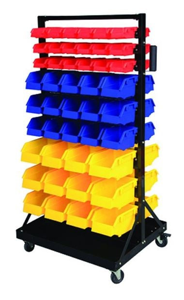 STORAGE CONTAINER WITH 90 BOXES, PALLET AND WHEELS 1300X650X575MM (B005)