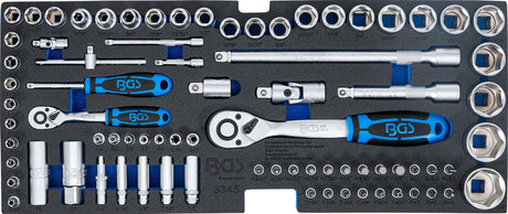FOAM TRAY FOR BGS 3312: SOCKET SET | 6.3 MM (1/4") / 12.5 MM (1/2") | INCH SIZES | 78 PCS. (3345)
